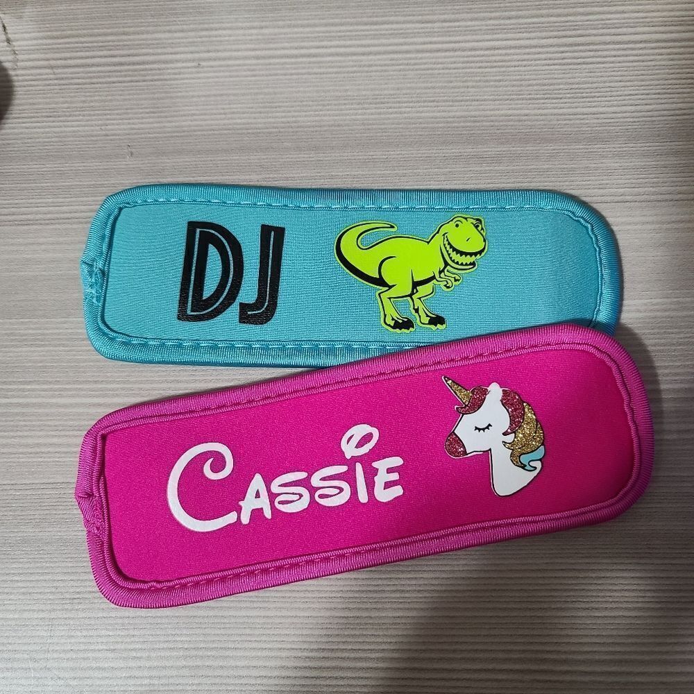 Customized popsicle or go gurt Koozie.